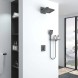 Vincea Душевой комплект Инспаер (Inspire) VSFW-3I21MT4RGM встраиваемый, термостат, двухрежимный, вороненая сталь