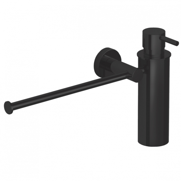 Полотенцедержатель с дозатором COLOMBO DESIGN PLUS W4975.NM настенный цвет черный матовый