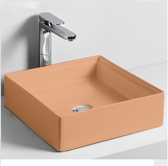 Раковина Artceram Scalino накладная без отверстий цвет arancio cammeo SCL001 13 00