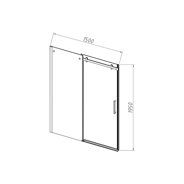 Vincea Душевая дверь Комо-Н (Como-N) VDS-4CN150CL, 1500, хром, стекло прозрачное