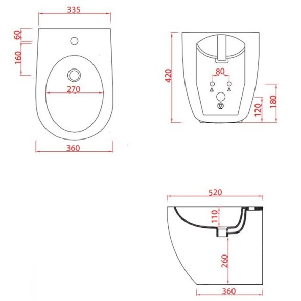 Биде Artceram File 2.0 напольное с одним отверстием  цвет blue sapphire FLB002 16 00
