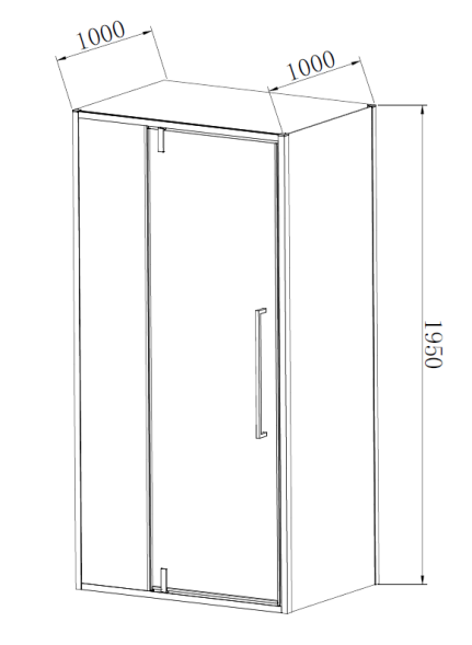Vincea Душевой уголок Слим-Н (Slim-N) VSR-4SNP1010CL, 1000*1000, хром, стекло прозрачное