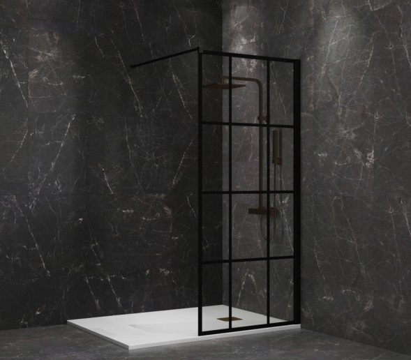 Paini Душевая перегородка 80x195 рисунок решетка