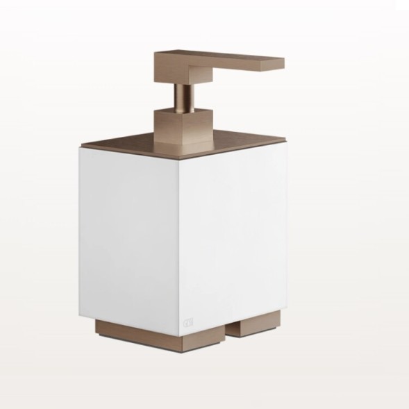 Gessi Дозатор для жидкого мыла, Rettangolo, шгв 105*118*193, цвет дозатора латунь#белый  20837#710