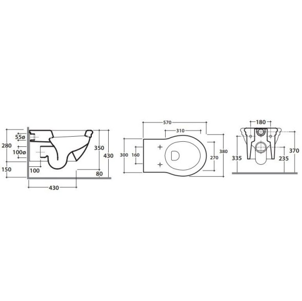 Унитаз GLOBO PAESTUM подвесной цвет белый PAS03BI