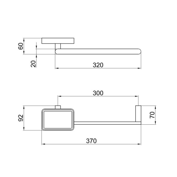 Полотенцедержатель с мыльницей Webert Living LV501601345, никель