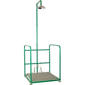 NOFER Аварийная платформа с душем нерж. сталь BOCCHISF SCP800SS зеленый