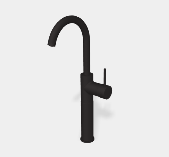 Смеситель для раковины, Fima Carlo Frattini, Spillo Up, цвет-черный матовый F3041/HNS.1