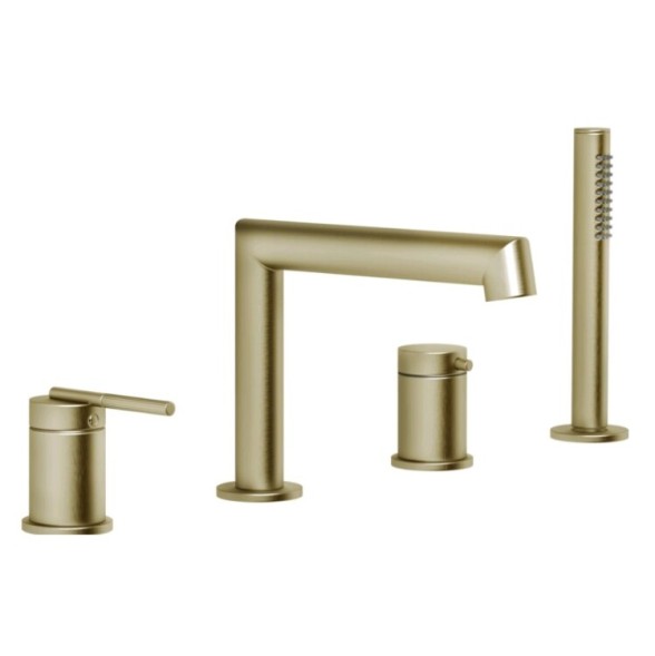 Gessi Смеситель для ванны и душа, Ingranaggio, цвет брашированная теплая бронза  63537#726