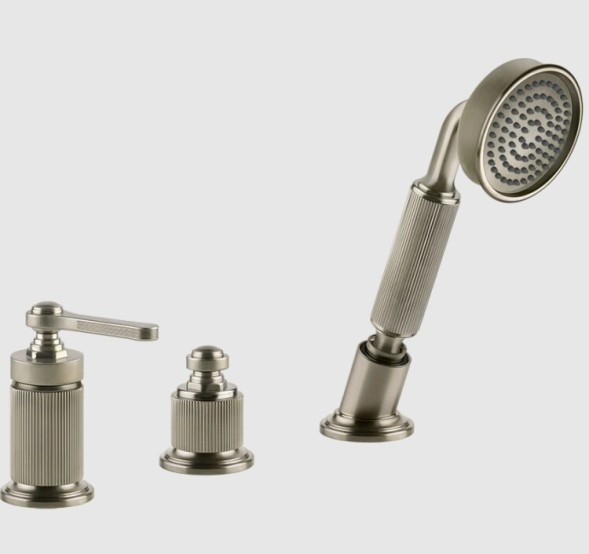 Gessi Смеситель для ванны и душа, VENTI20, на 2 потребителя, цвет Никель матовый 65043#149