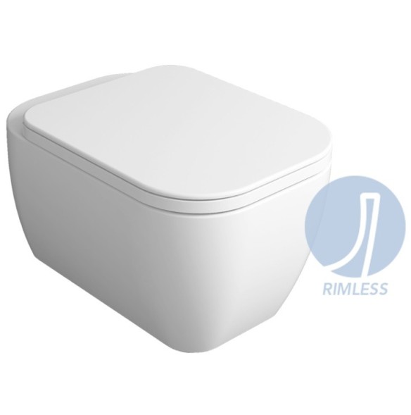 Унитаз SIMAS HENGES подвесной Безободковый цвет белый матовый HE18/F85.BM