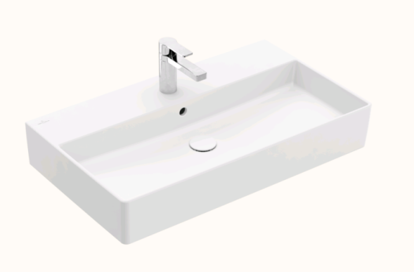 Villeroy&amp;Boch Раковина, Memento 2.0, шгв 800*470*135, отверстия для смесителя-1 сквозное, 2 промаркированных, CeramicPlus, цвет-графит 4A228LI4