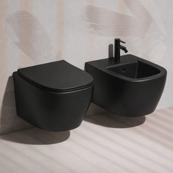 Биде SIMAS JUNIPER подвесное с одним отверстием цвет черный матовый JU19/F85.NM