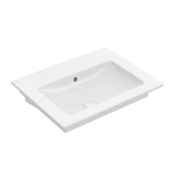 Villeroy&amp;Boch Раковина, Venticello, шгв 600*500*120, отверстия для смесителя-отсутствуют, CeramicPlus, цвет-альпийский белый 412462R1