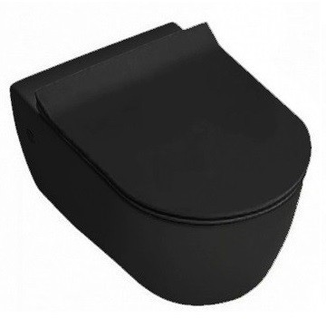Унитаз HATRIA Fusion A0Y1CC02 подвесной безободковый цвет черный матовый