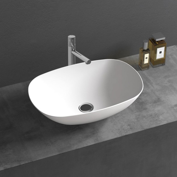 Vincea Раковина Солид Серфейс (Solid Surface)  VBS-6T12MW, 540*360*150, накладная, цвет белый матовый