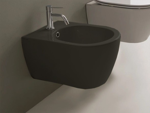 Биде Scarabeo MOON подвесное с одним отверстием цвет черный матовый 5521 49