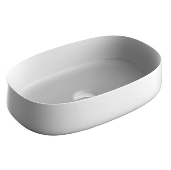 Раковина Artceram Cognac Quadro накладная без отверстий  цвет белый  COL003 01 00