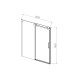 Vincea Душевая дверь Комо-Н (Como-N) VDS-4CN150CGB, 1500, черный, стекло тонированное