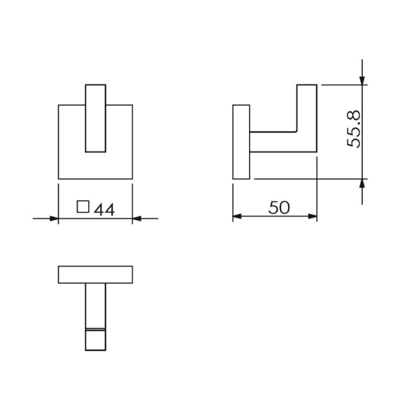 Крючок LANGBERGER LEDRO 21831A подвесной цвет хром