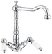Emmevi Deco Ceramic, двухрычажный смеситель для раковины (излив 19 см), с донным клапаном, цвет хром 121613/CR