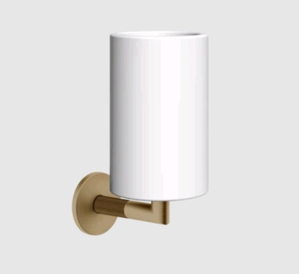 Gessi Стакан, Ingranaggio, шгв 75*107*171, цвет белый#черный брашированный металл  63807#707
