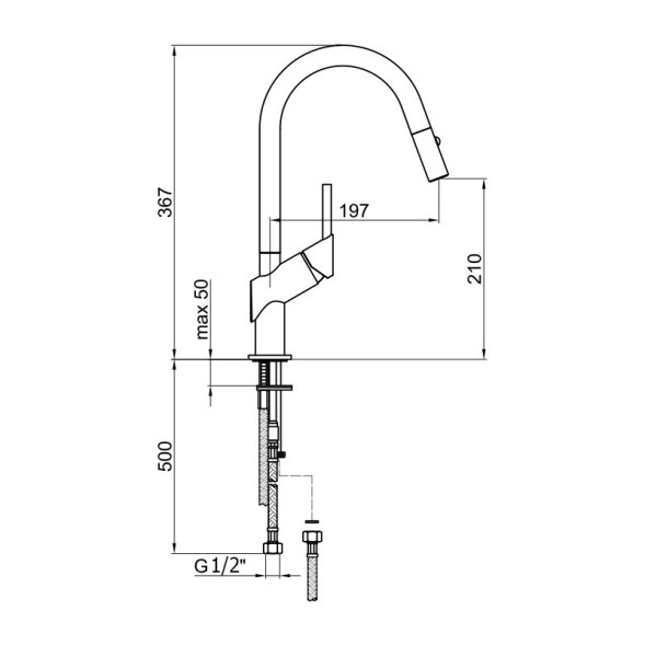 Смеситель для кухни Webert Habitat HB940302015, хром