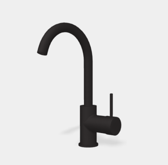 Смеситель для раковины, Fima Carlo Frattini, Spillo Up, цвет-чёрный матовый F3041NS