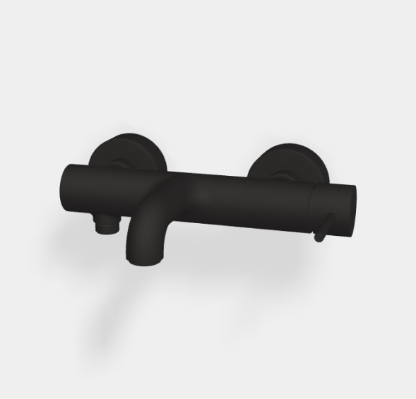 Смеситель для ванны и душа, Fima Carlo Frattini, Spillo Up, цвет-черный матовый F3034/1NNS