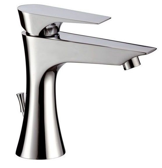 Daniel Diva, однорычажный смеситель для раковины (излив 10,6 см), с донным клапаном, цвет хром