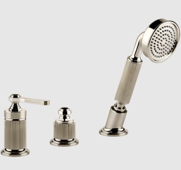Gessi Смеситель для ванны и душа, VENTI20, на 2 потребителя, цвет Никель  65043#720