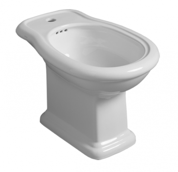 Биде SIMAS LANTE Напольное приставное с одним отверстием цвет белый LA04