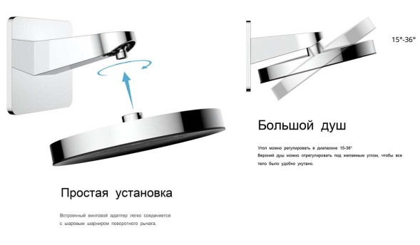 Vincea Верхний душ Инспаер (Inspire) VSHD-3I3CGM, вороненая сталь