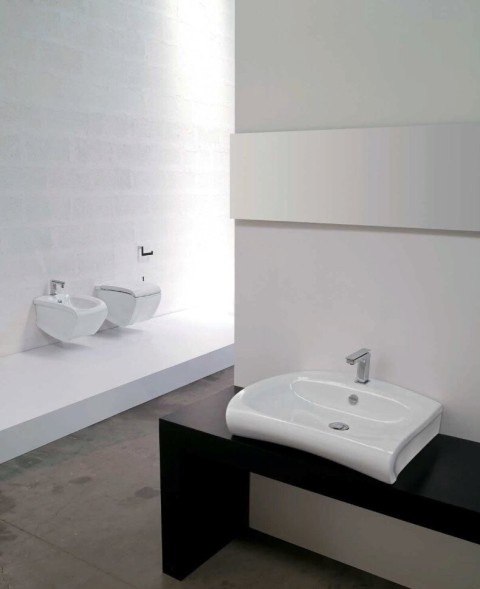 Раковина Artceram Hi Line подвесная/накладная с одним отверстием цвет белый HIL002 01 00