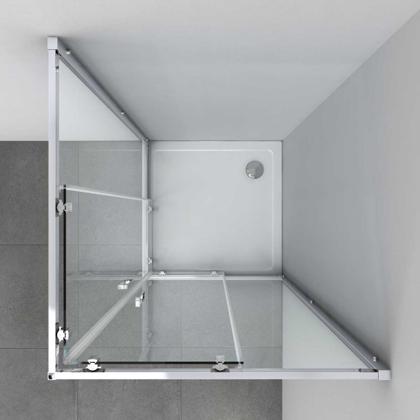 Vincea Душевой уголок Альфа (Alpha) VSS-3AL900CLGM, 900*900, вороненая сталь, стекло прозрачное