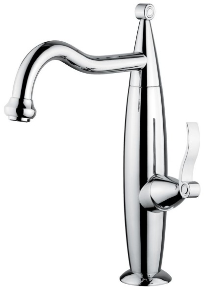 Emmevi Abel, смеситель высокий для раковин с донным клапаном "click-clack", цвет хром 39006/CR