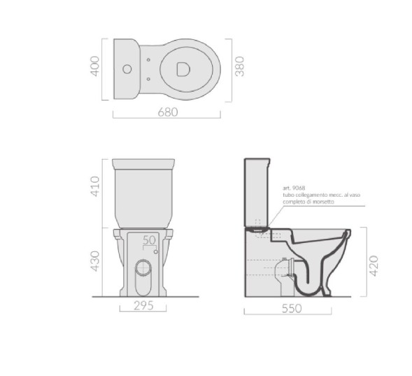Бачок GALASSIA ETHOS 8454 NE цвет черный глянцевый