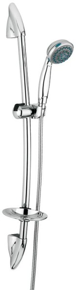 Emmevi, душевой комплект: штанга, лейка, шланг, мыльница. C02579, цвет хром C02579CR