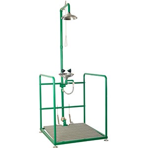 NOFER Аварийная платформа с фонтаном и душем нерж. сталь BOCCHISF SCP730SS зеленый