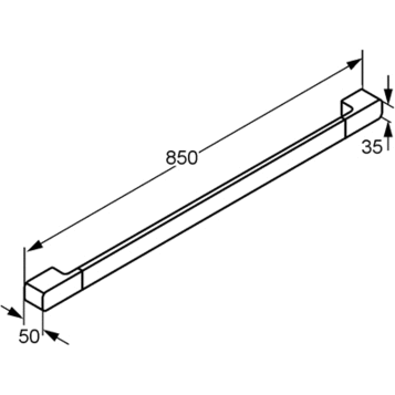 Держатель полотенца KLUDI E2 5697905 широкий