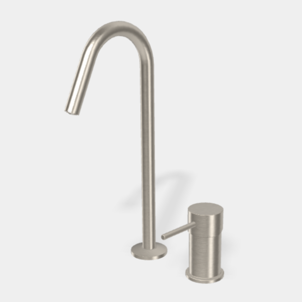 Смеситель для раковины, Fima Carlo Frattini, Spillo Up, цвет-брашированный никель F3271NCSN