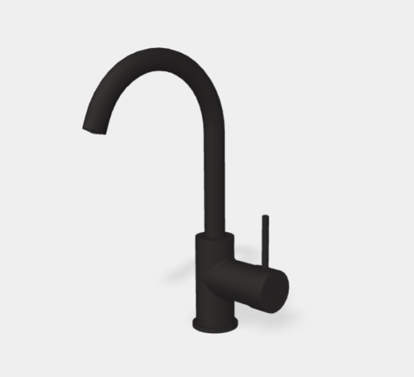 Смеситель для раковины, Fima Carlo Frattini, Spillo Up, цвет-черный матовый F3041NS.1