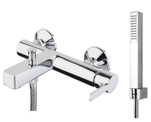 Fiore Katana, однорычажный смеситель для ванны с набором для душа, цвет хром