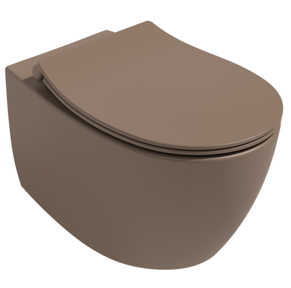 Унитаз ISVEA Sentimenti Neo Vortex (смыв торнадо), подвесной ШГВ 363*510*400 цвет коричневый матовый 10AR02013-2H