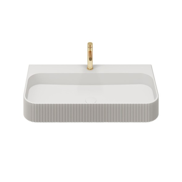 Vincea Раковина Солид Серфейс (Solid Surface)  VWB-6SG75MW, 750*460*120, подвесная, цвет белый матовый