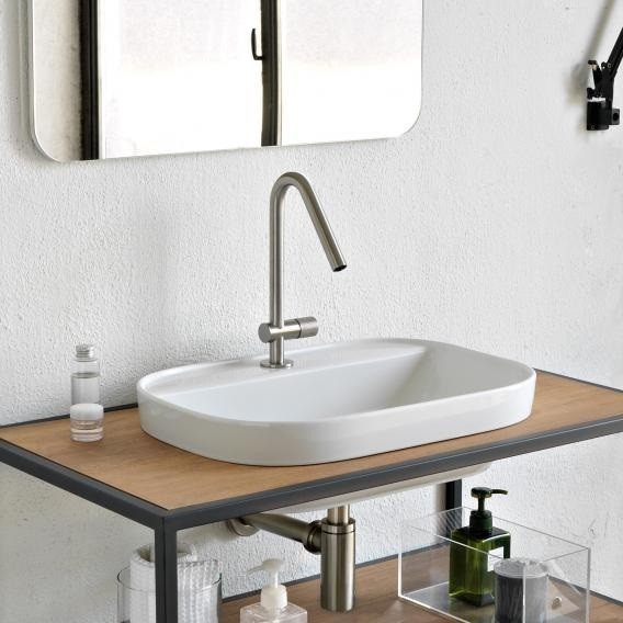 Раковина Scarabeo GLAM полувстраиваемая без перелива с одним отверстием цвет белый 1810