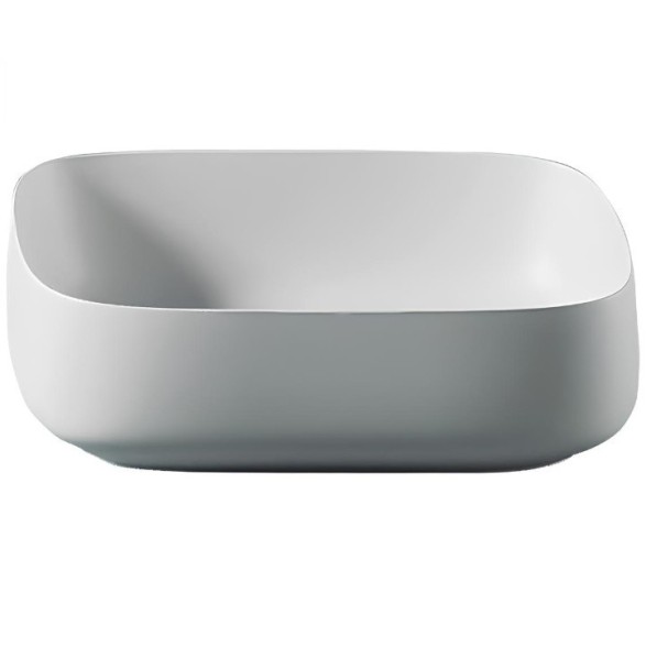 Раковина Artceram Cognac Quadro накладная без отверстий  цвет белый  COL009 01 00