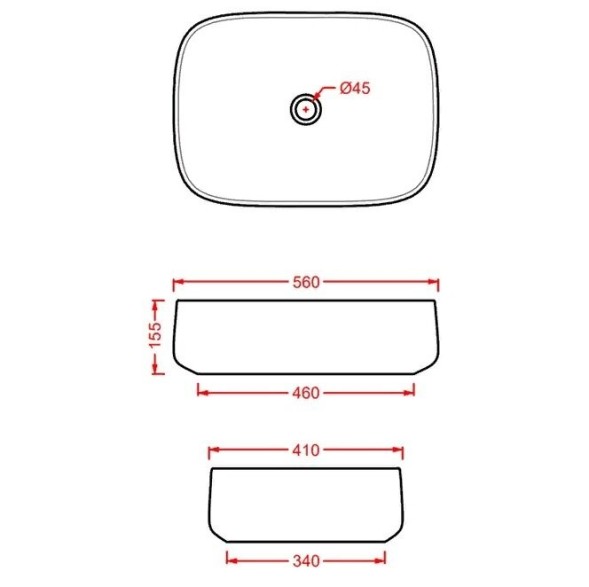 Раковина Artceram Cognac Quadro накладная без отверстий  цвет белый  COL009 01 00