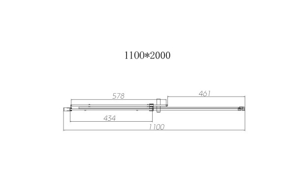 Vincea Душевая дверь Дайс (Dice) VDS-4D110CLGM, 1100, вороненая сталь, стекло прозрачное