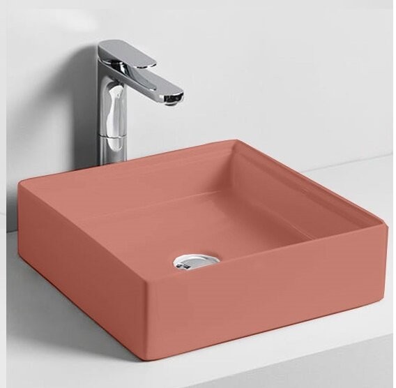 Раковина Artceram Scalino накладная без отверстий цвет rosso corallo SCL001 14 00